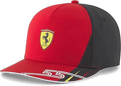 Официален продукт на Ferrari Scuderia Формула 1 - Командния шапка Карлос Сайнса 2022 - Червен - Един размер
