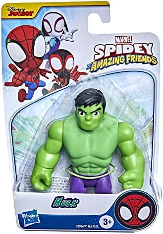 Играчка-паяк и неговите Невероятни приятели, фигурка на героя на Marvel Хълк, 4-Инчов фигурка Супергерой за деца на възраст от