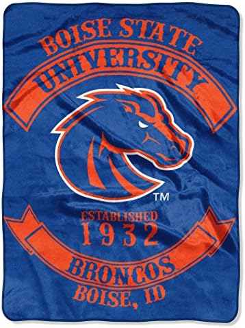 Каре NCAA Boise State Broncos Basic Raschel, 60 x 80 см, синьо