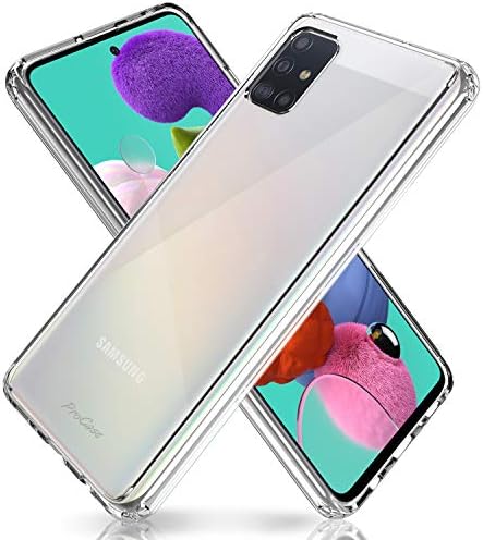 Прозрачен калъф ProCase Galaxy A51 (версия 4G) 6,5 2019 година на издаване, тънък, Лек Хибриден броня с кристали, устойчив на удари,