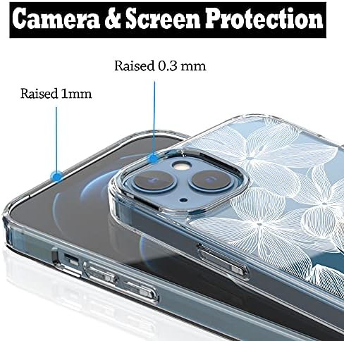 Калъф RANZ за iPhone 13, устойчив на удари, който предпазва от надраскване, Серията Clear Hard PC + TPU, Защитен калъф-броня