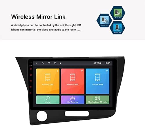GOJOHO Android 12,0 2 GB RAM памет и 32 GB ПАМЕТ 2 Din 9-инчов сензорен екран Автомобилното радио, мултимедия, GPS навигация Bluetooth, WiFi авто стереоплеер за Honda CRZ 2010-16