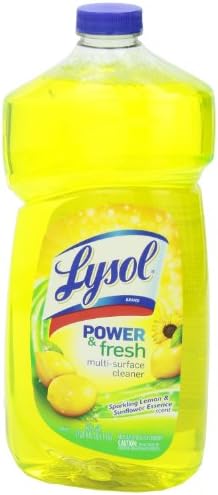 Lysol Multi-Surface Cleaner, Дезинфицирующая дюза за почистване и ароматизация, Игристая копър лимон и слънчоглед, 40 течни унции (опаковка