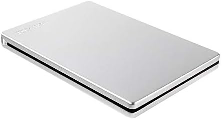 Преносим външен твърд диск Toshiba Canvio Slim капацитет от 1 TB USB 3.0, Сребристо - HDTD310XS3DA