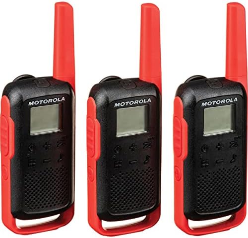 Motorola Solutions T210TP-Двупосочна радиостанция Черен цвят с червен комплект от три части
