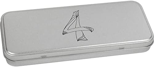 Лидице кутия за канцеларски материали Azeeda Номер четири с метални панти /Кутия за съхранение (TT00194803)