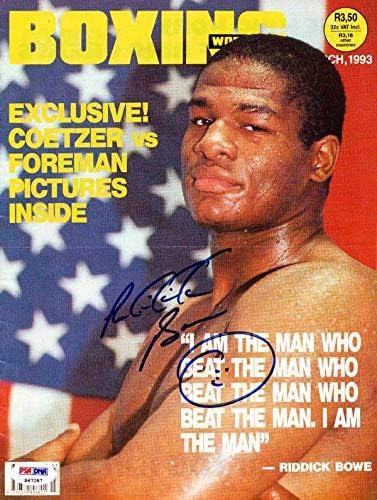 Списание PSA Светът бокс с автограф Риддика Boy/DNA #S47287 - Боксови списания с автограф
