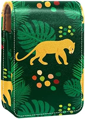 Лъвове и Растения Мини-козметични чанти за Тюбиков Червило Кожен Калъф за Червило на Притежателя