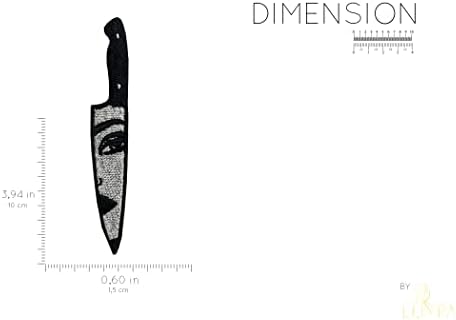 LUXPA Нож от 2 теми с участието на лицето Дама - Висококачествена Нашивка с бродерия на желязо заплате - Апликация - Направи си сам - Лесно нанасяне