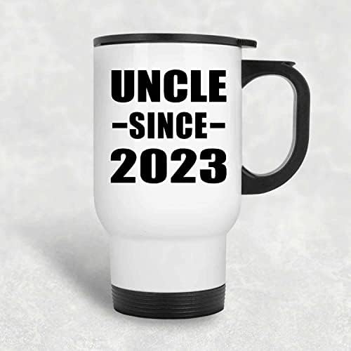 Designsify Uncle С 2023 г., Бяла Пътна Чаша 14 грама, на Изолиран Чаша от Неръждаема Стомана, Подаръци за Рожден Ден, Годишнина, Коледа,