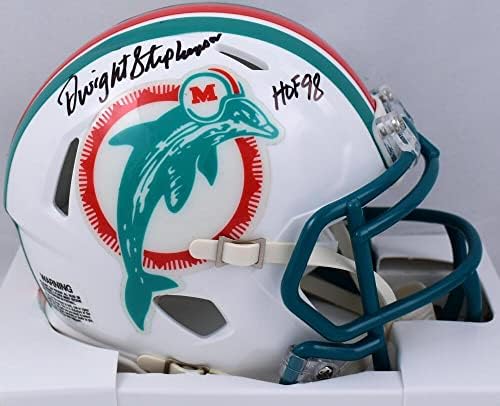 Дуайт Стивънсън подписа мини-каска Маями Делфините 80-96 Speed с HOF - Prova - Мини-Каски NFL с автограф
