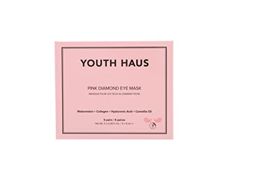 Маска за очите Skin Gym Youth Haus Royal Pink Diamond - Успокояващо, против Стареене, Разглаживающая бръчки - намалява умората и стреса,