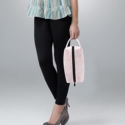 TBOUOBT козметични чанти, козметични чанти за Грим за Жени, Малки Пътни Чанти за Грим, Модерна Розова Роза с Мраморна Текстура