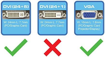 Kingwin DVI-I 24 + 5 Штекерный адаптер, VGA HD 15 за HDTV, игри, проектор, DVD, лаптоп, PC, компютри. Трансформиране на монитори с VGA / SVGA в DVI и поддържайте топла връзка на дисплея устрой