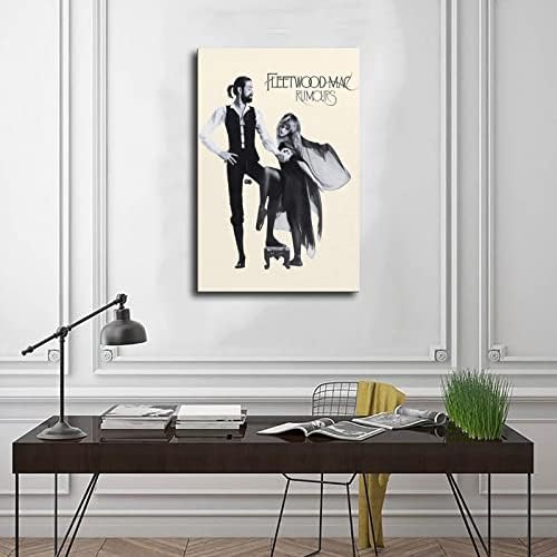 Плакат YGULC Fleetwood, Корица на музикален албум Mac Rumours, Платно, Плакат, Интериор за Спални, Спортен Пейзаж, Интериор за офис, Подарък, Без рамка: 12x18 инча (30x45 см)