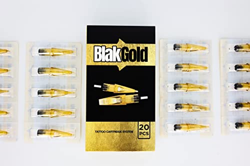 Игла за татуировки-касети Blakgold Касети за татуировка на орел Round Magnum System - за Еднократна употреба касети с мастило за татуировки - пакет от 20 кръг на игли Magnum (1011RM)