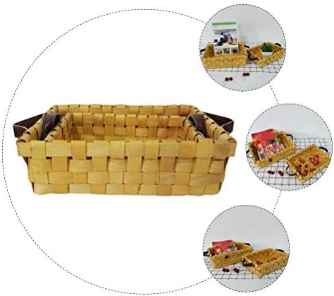 DOITOOL 2 елемента Домашна Настолна кошница Кошница за Плодове Тканая Кошница За Съхранение на Кошници с Подаръци