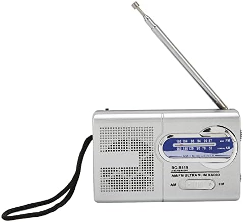 Преносимо радио, AM FM-радио, Транзисторное радио с далечен прием, Радио на батерии с говорител и жак за слушалки за вътрешно,