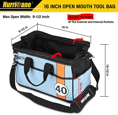 Чанта за инструменти HURRICANE ширина 16 см с водоустойчив формованным основа и допълнителен пагон, състезателна категория -Синьо,