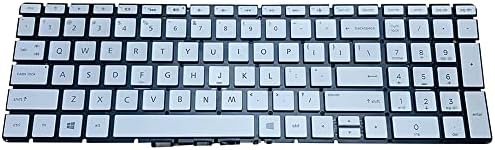 Клавиатурата на BORISLAV с подсветка сребрист цвят за HP 15-dw1024wm 15-dw1056cl 15-dr1072ms 15-dw1081wm 15-dw1083wm 15-dw0054wm 15-dw0043dx
