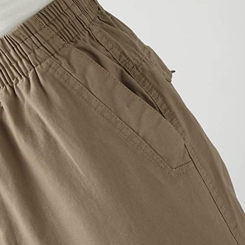 MIASHUI 12 Подарък Мъжка Мода Ежедневни Свободен Памук Плюс Размера на Джоба На Дантела-Панталон С Еластична гумена лента На Талията Панталони Power Pants