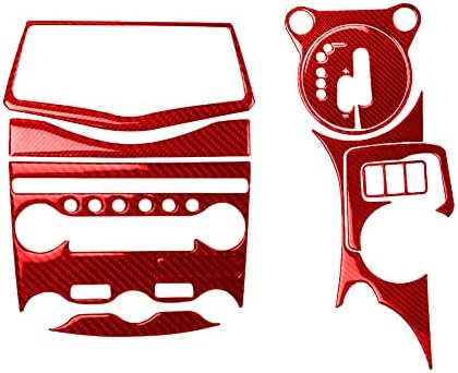 FINMOKAL 17 бр. Въглеродни Влакна, Пълен Интериор Комплект Накладки за Nissan 370Z 2009-2020 Червен