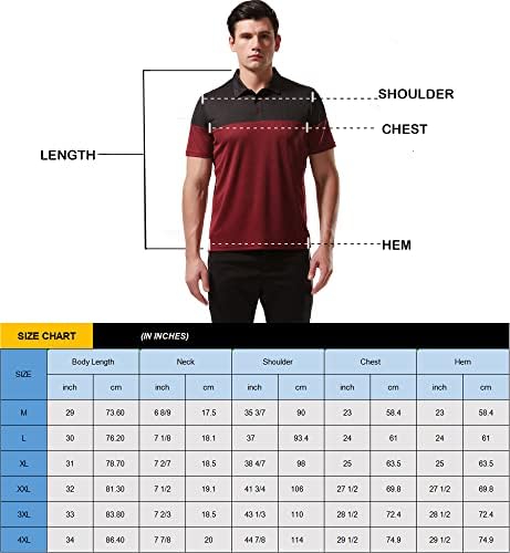 Мъжка риза с къси ръкави JUTONHDL с къс ръкав, Впитывающая Влагата UPF + 50 Performance, Мозайка в Контрастен Цвят, Риза за Голф