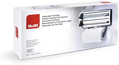 Диспенсер IBILI Multi roll 3в1 от неръждаема стомана / Пластмаса, Черен /Сребрист, 35 x 17 x 7 см
