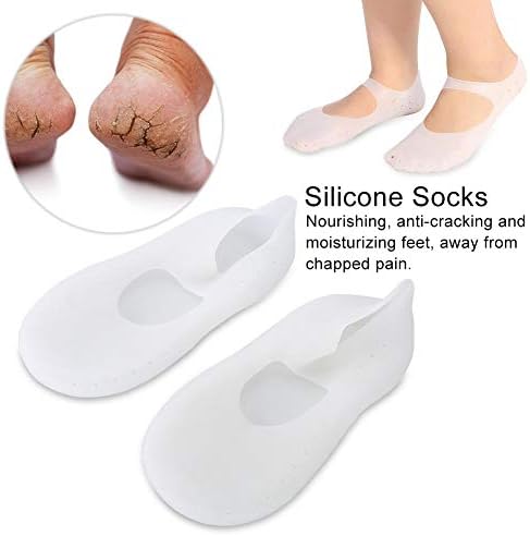 1 Чифт Силиконови Чорапи, Хидратиращ Гел Пета Накладки, Пета Чашка, Чорапи за облекчаване на болки в Чорапи, Защита на петата