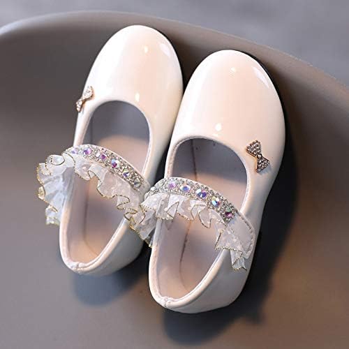 Обувки за Малки момичета, Обувки Mary Jane, на равна подметка, Обувки на Принцесата с декорация във формата на Кристали,
