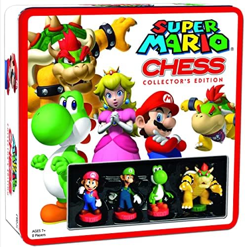 Шахматен комплект USAOPOLY Super Mario | 32 Шахмат на предмета на поръчката, включително на Такива Култови герои като Марио,