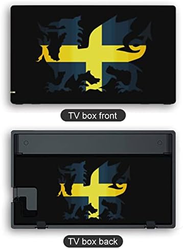Етикети с Флага на Свети Давид Уелс С Пълна Обвивка, Етикет в Предната Панел, Защитни Стикери, Съвместими с Nintendo Switch