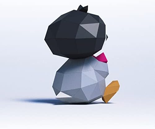 WLL-DP Бебе Penguin Look САМ Оригами 3D Пъзел Хартиен Трофей Креативна Хартиена Скулптура Геометрична Книжен Модел Дом Декорации, Ръчно изработени