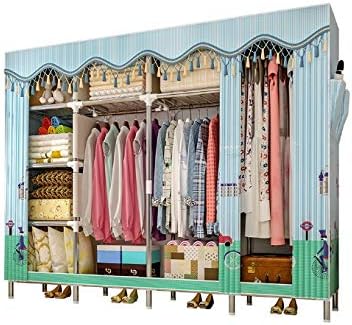 Шкаф от дебел плат за дрехи Текстилен Сгъваем Портативен Шкаф За съхранение на Мебели за дома в Спалнята (Цвят: B)