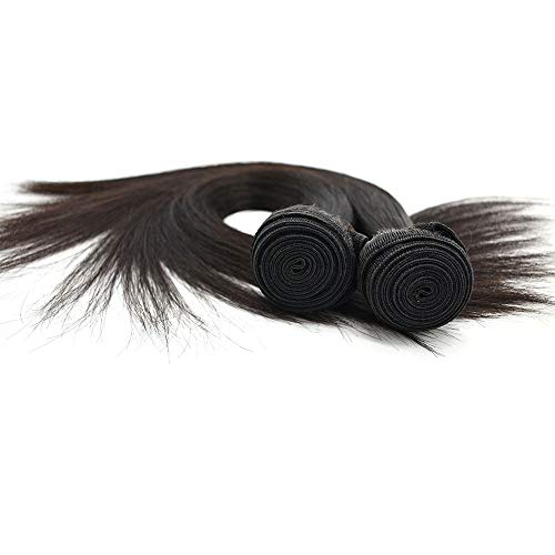 Бразилски директни снопчета коса 10A клас, Необработени естествени човешки косми 3 връзки права коса за изграждане на Тъкане естествен цвят (30/30/30, Преките 3 връзки)