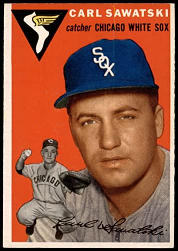 1954 Топпс 198 Карл Саватски Чикаго Уайт Сокс (бейзболна картичка) EX/Mount Уайт Сокс