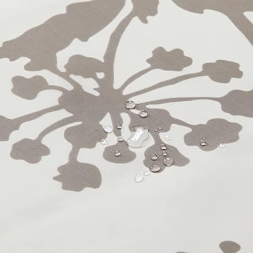 Завеса за душ от плат BESTRIPES с Цветен Модел, Бежово-Кафяво-Сиви Завеси за душ в Растително Стил за Баня, Водонепропусклива Завеса за Баня, 72 W x 72В
