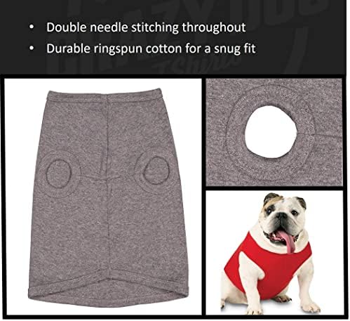 Тениска за кучета Pitty Party Dog Tshirt for Pet Питбул Светло Хедър Сив XL