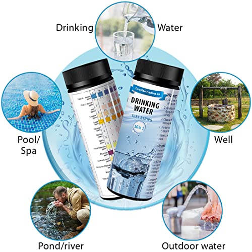 Комплект за изпитване на питейна вода за дома - 100 Ленти - 16 в 1 Ленти за тестване на вода На чистотата на Водопроводна и водата се