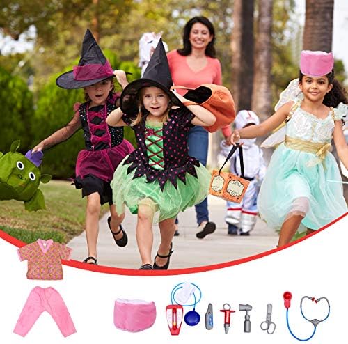 PartyKindom Креативна Униформи на медицински Сестри, Елегантни Аксесоари за Хелоуин (Свободен размер, розово), за партията Хелоуин