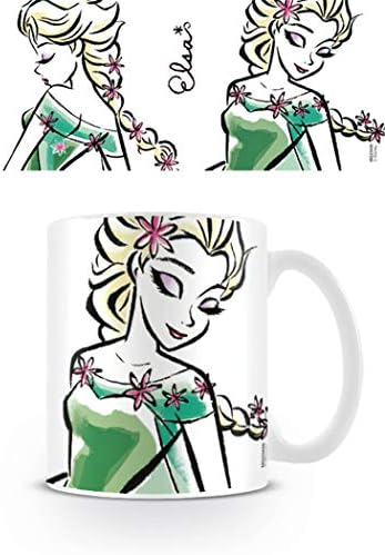 Пирамида Интернешънъл Замразени (илюстрация Елза) Официална Керамична чаша за кафе /чай опаковка, Многоцветен, 11 мл / 315 мл