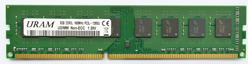 Настолна памет URAM 8GB DDR3L/DDR3 1600MHz PC3L-12800U 1.35 V DIMM Samsung IC RAM Стик за обновяване на вашия компютър, зелен