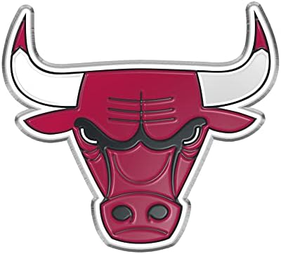 ФАНМАТЫ 60426 Chicago Bulls Тежкотоварни Цветна Емблема с Релефни изображения от Алуминий