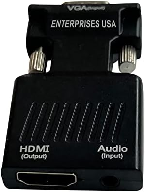 Конвертор VGA адаптер за HDMI със звук (изход източник VGA от КОМПЮТЪР към телевизор / монитор с конектор HDMI), Активен конектор VGA