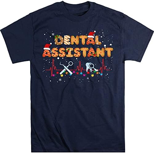 Тениска Moobla Весела Коледа Стоматологичен Асистент, Тениска Коледа Стоматологичен Асистент, Коледна Тениска Стоматологичен Асистент Асистент На Зъболекаря
