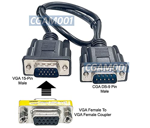 Преходен кабел с 9-пинов конектор RGB CGA на VGAHD15-Пинов конектор