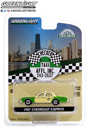 Greenlight 30233 1987 Chevy Caprice - Чикаго Проверка Taxi Affl Inc. (Ексклузивно хоби) Мащаб 1:64