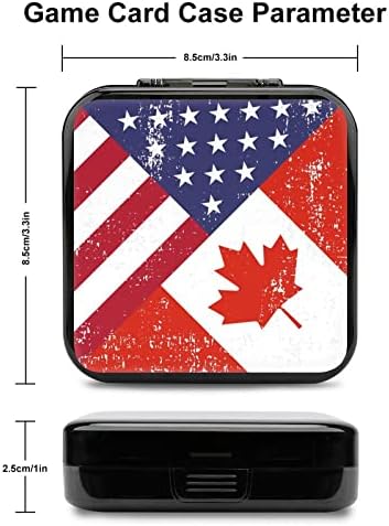 Ретро Америка Канада Флаг Игрова Карта, Калъф За Носене, Кутия За Съхранение с 24 Притежателите на карти за Nintendo Switch