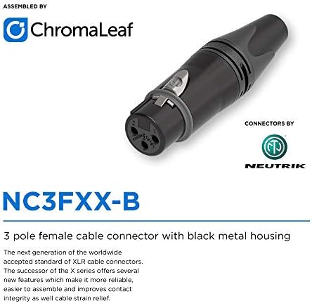 Четырехбалансный микрофон кабел Canare L-4E6S Star | 3-пинов XLR-3-пинов XLR-Female | Neutrik Gold | 1 фут | Син | Сглобена в САЩ