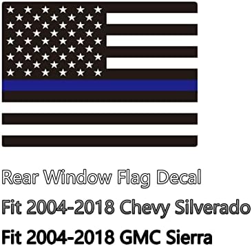 Wonwopn Стикер на Задното Средния прозорец е Подходящ за Chevy Silverado GMC Sierra 2004-2018, Стикер на Задното Раздвижное прозорец